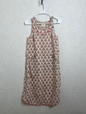 Anokhi Printed Midi Dress Sleeveless Boho Indian Block Print Cotton